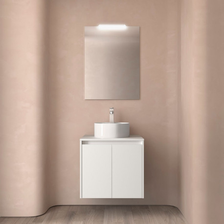 Ensemble Salle De Bains Noja 60 2 Portes White Satin - SALGAR 105535 