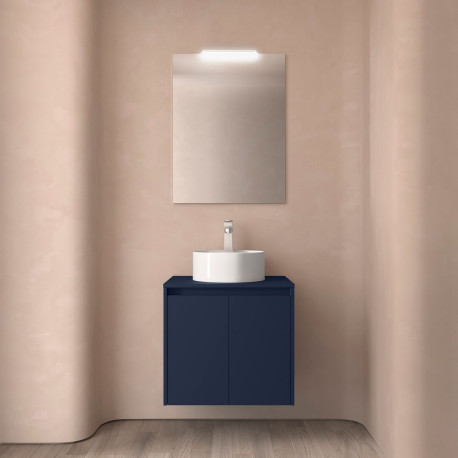 Ensemble Salle De Bains Noja 70 2 Portes Blue Satin - SALGAR 105546 