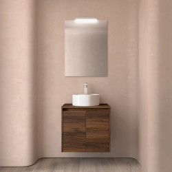 Ensemble Salle De Bains Noja 70 2 Portes Noyer Maya - SALGAR 105551 