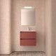 Ensemble Salle De Bains Noja 70 2 Tiroirs Red Satin - SALGAR 106120