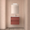 Ensemble Salle De Bains Noja 70 2 Tiroirs Red Satin - SALGAR 106120