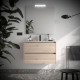 Ensemble Salle De Bains Noja 90 2 Tiroirs Chêne Naturel - SALGAR 106157