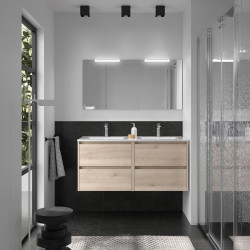 Ensemble Salle De Bains Noja 120 4 Tiroirs Chêne Naturel - SALGAR 106175 