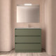 Ensemble Salle De Bains Noja 100 3 Tiroirs Green Satin - SALGAR 106281