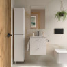 Ensemble Salle De Bains Inara 50 2 Tiroirs White Satin - SALGAR 113674 