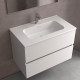 Lavabo Constanza 810 Sans Siphon Et Bonde Clic-Clac Blanc Mat 810 X 20 X 460 Mm - SALGAR 113776