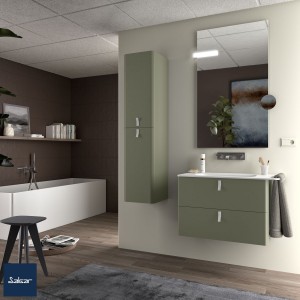 Meuble de salle de bain UNIIQ 800 2 tiroirs bosque 797x540x450 mm - SALGAR 96623 