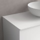 Plan de toilette sans usinage solid surface blanc mat 600 x 12 x 460 mm - SALGAR 97495