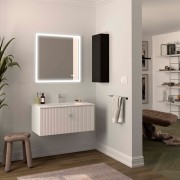 Meuble de salle de bain BIBA 900 1 tiroir WHITE COTTON 897 x 405 x 450 mm - SALGAR 102944 