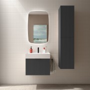 Meuble de salle de bain BIBA 700 1 tiroir anthracite mat 697 x 405 x 450 mm - SALGAR 102985 
