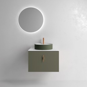 Meuble de salle de bain BIBA 600 1 tiroir et 1 tiroir intérieur GREEN FOREST - SALGAR 103048 