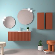 Meuble de salle de bain BIBA 1000 1 tiroir et 1 tiroir intérieur TERRACOTA - SALGAR 103062 