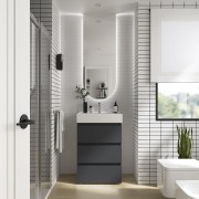 Meuble de salle de bain SPIRIT 700 3 tiroirs métalliques GREEN FOREST - SALGAR 103498 