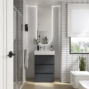 Meuble de salle de bain SPIRIT 700 3 tiroirs métalliques GREEN FOREST - SALGAR 103498 