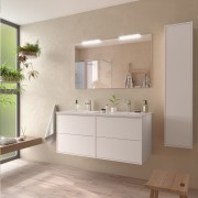 Ensemble Salle De Bains Optimus 120 4 Tiroirs White Satin - SALGAR 104642 
