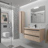 Ensemble Salle De Bains Attila 100 2 Tiroirs Chêne Naturel - SALGAR 104919 