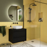 Meuble salle de bains 70cm 2 tiroirs Black Satin ATTILA - SALGAR 104947