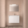 Ensemble Salle De Bains Noja 80 2 Portes White Satin - SALGAR 105078 