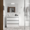 Ensemble Salle De Bains Attila 100 3 Tiroirs White Satin - SALGAR 105220 