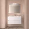 Ensemble Salle De Bains Noja 100 2 Tiroirs Blanc Brillant - SALGAR 105426 