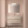 Ensemble Salle De Bains Noja 100 2 Tiroirs Chêne Naturel - SALGAR 105432 