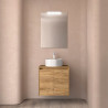 Meuble salle de bains et plan de toilette 70cm 2 portes Chêne Africain NOJA - SALGAR 105550