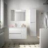 Ensemble Salle De Bains Noja 85 2 Tiroirs 1 Porte White Satin Droite - SALGAR 106134 