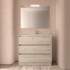 Ensemble Salle De Bains Noja 100 3 Tiroirs Chêne Naturel - SALGAR 106283 
