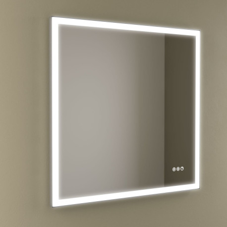 Miroir Memphis 800 Horizontal Avec Éclairage Led Avec Capteur (19+18-22 W - Biled ºk) Ip44 800 X 800 Mm - SALGAR 113761 