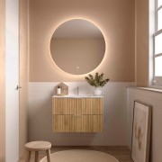 Meuble Salle De Bain Biba 800 2 Tiroirs Chêne Africain 798 X 540 X 450 Mm - SALGAR 113843 