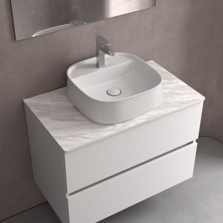 Lavabo À Poser Cozy Blanc Mat 420 X 420 X 140 Mm - SALGAR 114532 