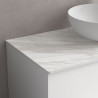 Plan de toilette sans usinage MARBRE blanc 800 x 12 x 460 mm - SALGAR 97509 