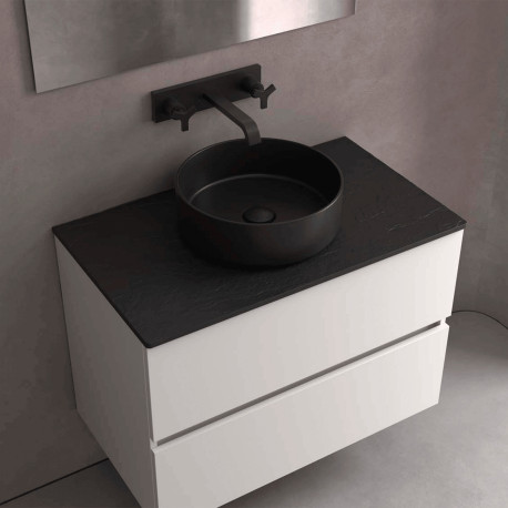 Lavabo À Poser Kandy Noir Mat 360 X 360 X 120 Mm - SALGAR 114519 