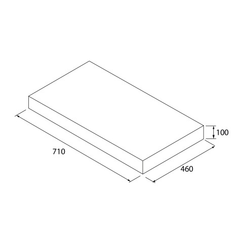 Plan De Toilette Domus 700 Pour Plan Vasque À Poser Noyer Maya 708 X 100 X 460 Mm - SALGAR 113879