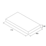 Plan De Toilette Domus 700 Pour Plan Vasque À Poser Noyer Maya 708 X 100 X 460 Mm - SALGAR 113879