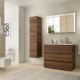 Meuble de salle de bain SPIRIT 1000 3 tiroirs métalliques NOYER MAYA - SALGAR 102780
