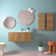 Meuble de salle de bain BIBA 1000 1 tiroir et 1 tiroir intérieur CHÊNE AFRICAIN - SALGAR 103032 