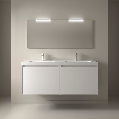 Ensemble Salle De Bains Noja 140 4 Portes White Satin - SALGAR 105310 