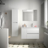 Ensemble Salle De Bains Noja 85 2 Tiroirs 1 Porte White Satin Gauche - SALGAR 106143 