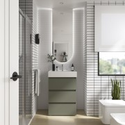 Meuble de salle de bain SPIRIT 700 3 tiroirs métalliques GREEN FOREST - SALGAR 103503 