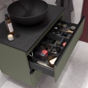 Meuble de salle de bain SPIRIT 600 2 tiroirs métalliques GREEN FOREST - SALGAR 103470 