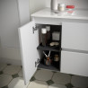 Ensemble Salle De Bains Noja 85 2 Tiroirs 1 Porte White Satin Gauche - SALGAR 106143 