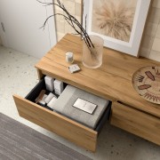 Coquette de salle de bain 100cm 1 tiroir Chêne africain Domus - SALGAR 113916