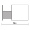 Meuble de salle de bain BIBA 700 1 tiroir NOYER MAYA 697 x 405 x 450 mm - SALGAR 102947 