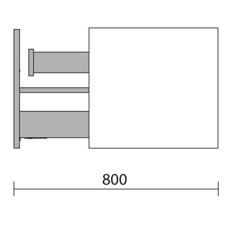 Meuble de salle de bain BIBA 1000 1 tiroir et 1 tiroir intérieur CHÊNE AFRICAIN - SALGAR 103032 