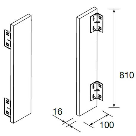 Crédence ALLIANCE 810 GREEN FOREST 100 x 16 x 810 mm - SALGAR 103725 
