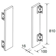 Crédence ALLIANCE 810 GREEN FOREST 100 x 16 x 810 mm - SALGAR 103725 