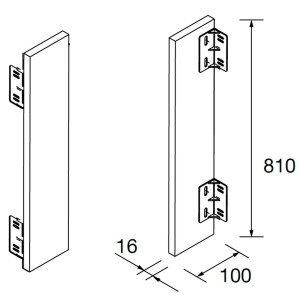 Crédence ALLIANCE 810 GREEN FOREST 100 x 16 x 810 mm - SALGAR 103725 