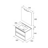 Ensemble Salle De Bains Attila 70 2 Tiroirs White Satin - SALGAR 104896 
