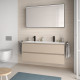 Meuble de salle de bain SPIRIT 1200 2 tiroirs métalliques MACCHIATO - SALGAR 103451
